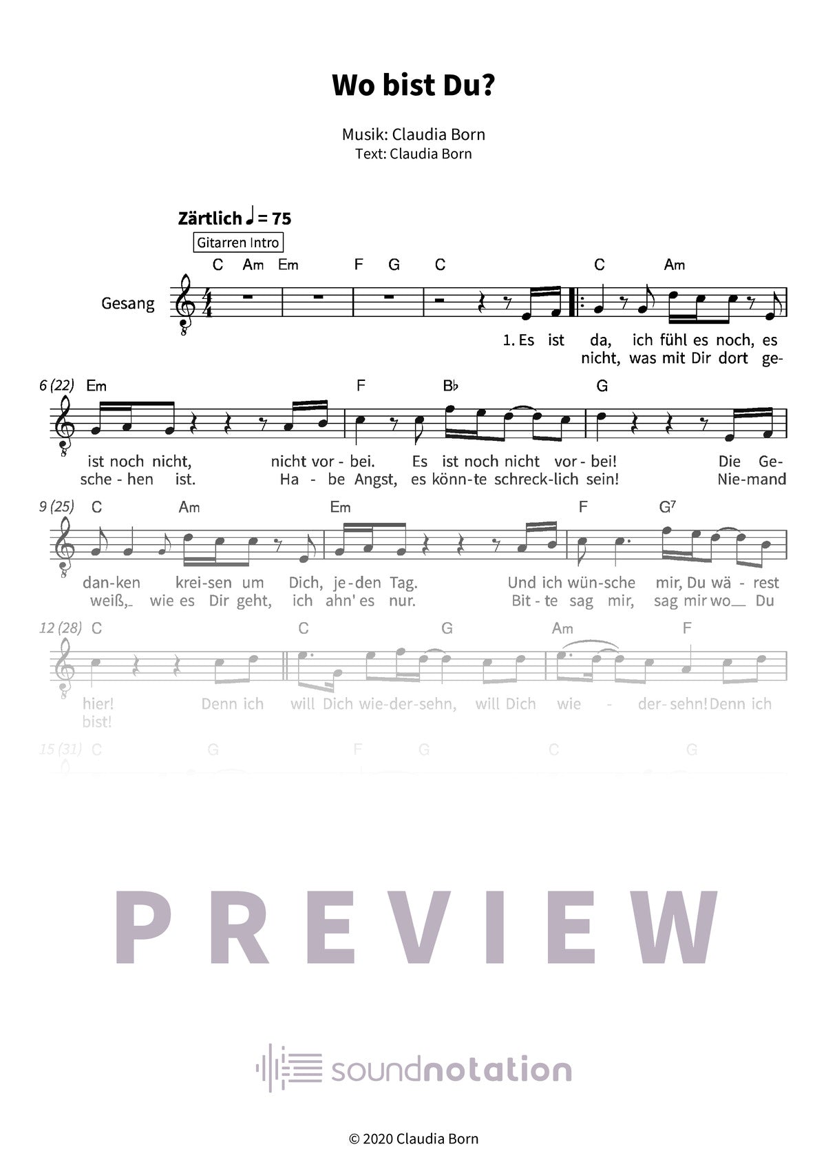 Wo bist Du? - Preview Page 1