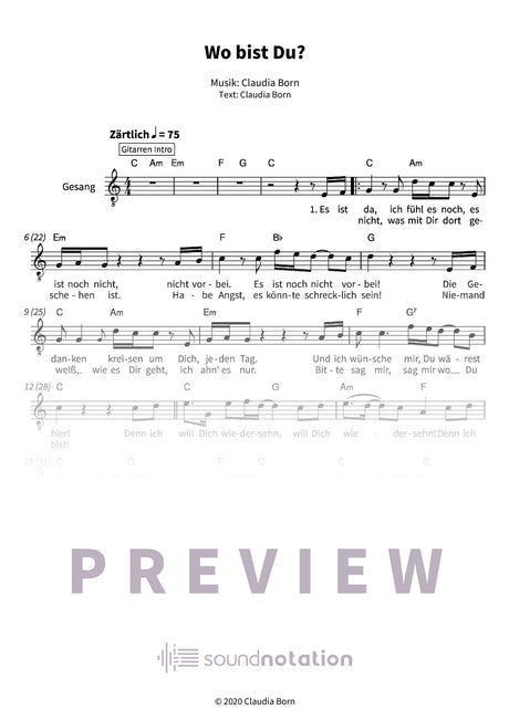 Wo bist Du? - Preview Page 1