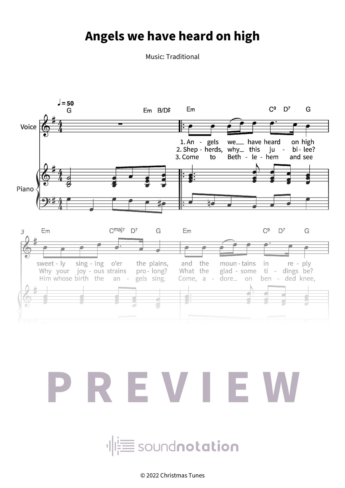 Angels we have heard on high - Preview Page 1
