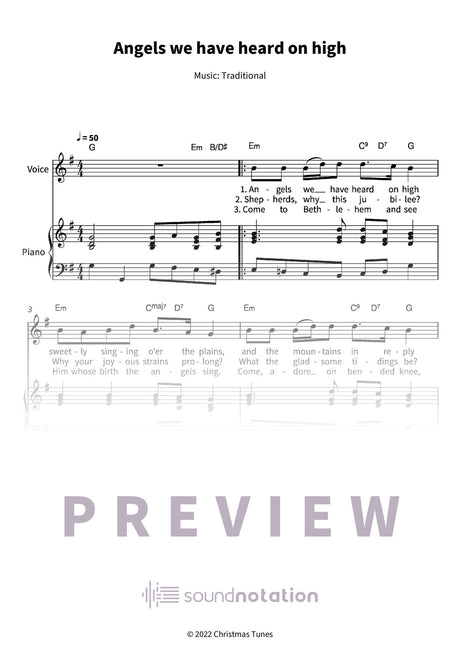 Angels we have heard on high - Preview Page 1