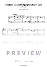 Intrada im Stil Mozarts über „Ach du lieber Augustin“ - Preview Page 1