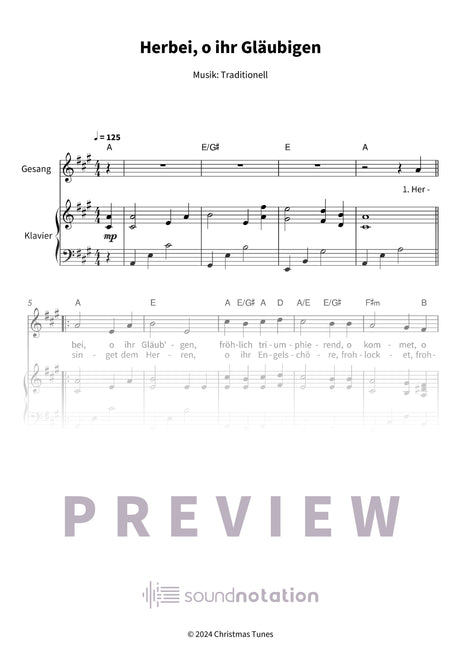 Herbei, o ihr Gläubigen - Preview Page 1