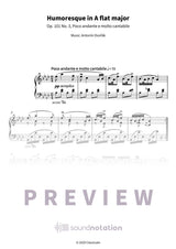 Humoresque in A flat major - Preview Page 1