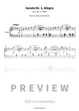 Sonate Nr. 1, Allegro - Preview Page 1