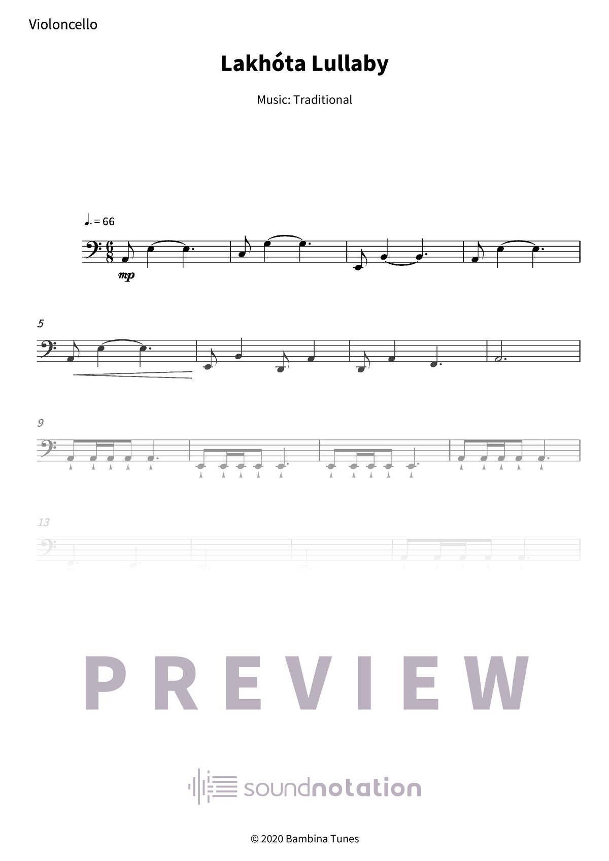 Lakhóta Lullaby - Preview Page 1
