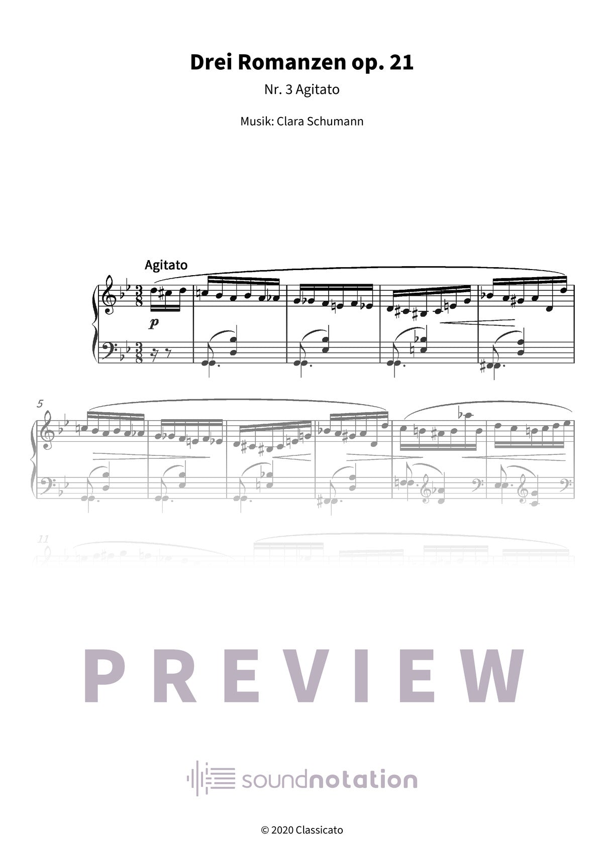 Drei Romanzen op. 21 - Preview Page 1