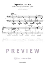Ungarischer Tanz Nr. 5 - Preview Page 1