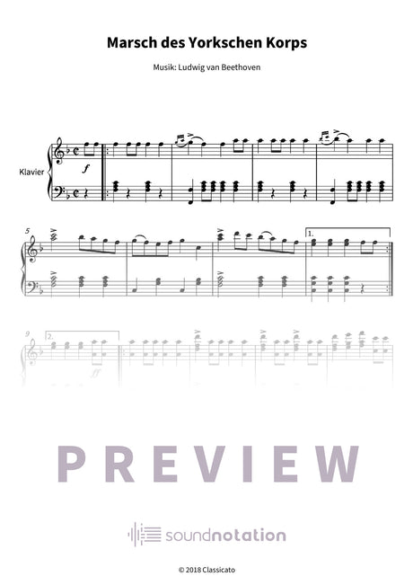 Marsch des Yorkschen Korps - Preview Page 1