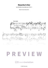 Mazurka G-Dur - Preview Page 1