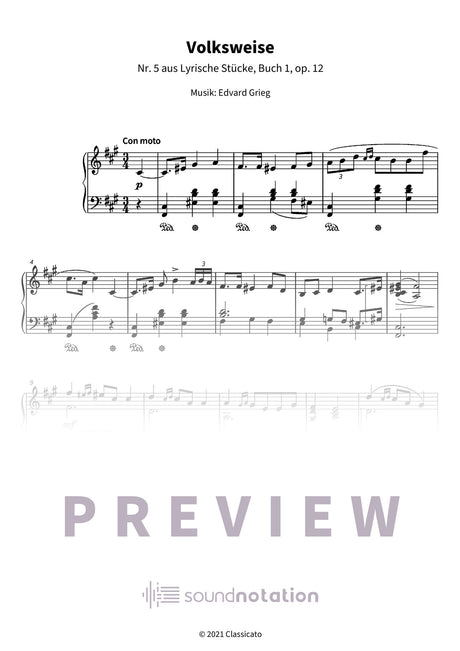 Volksweise - Preview Page 1