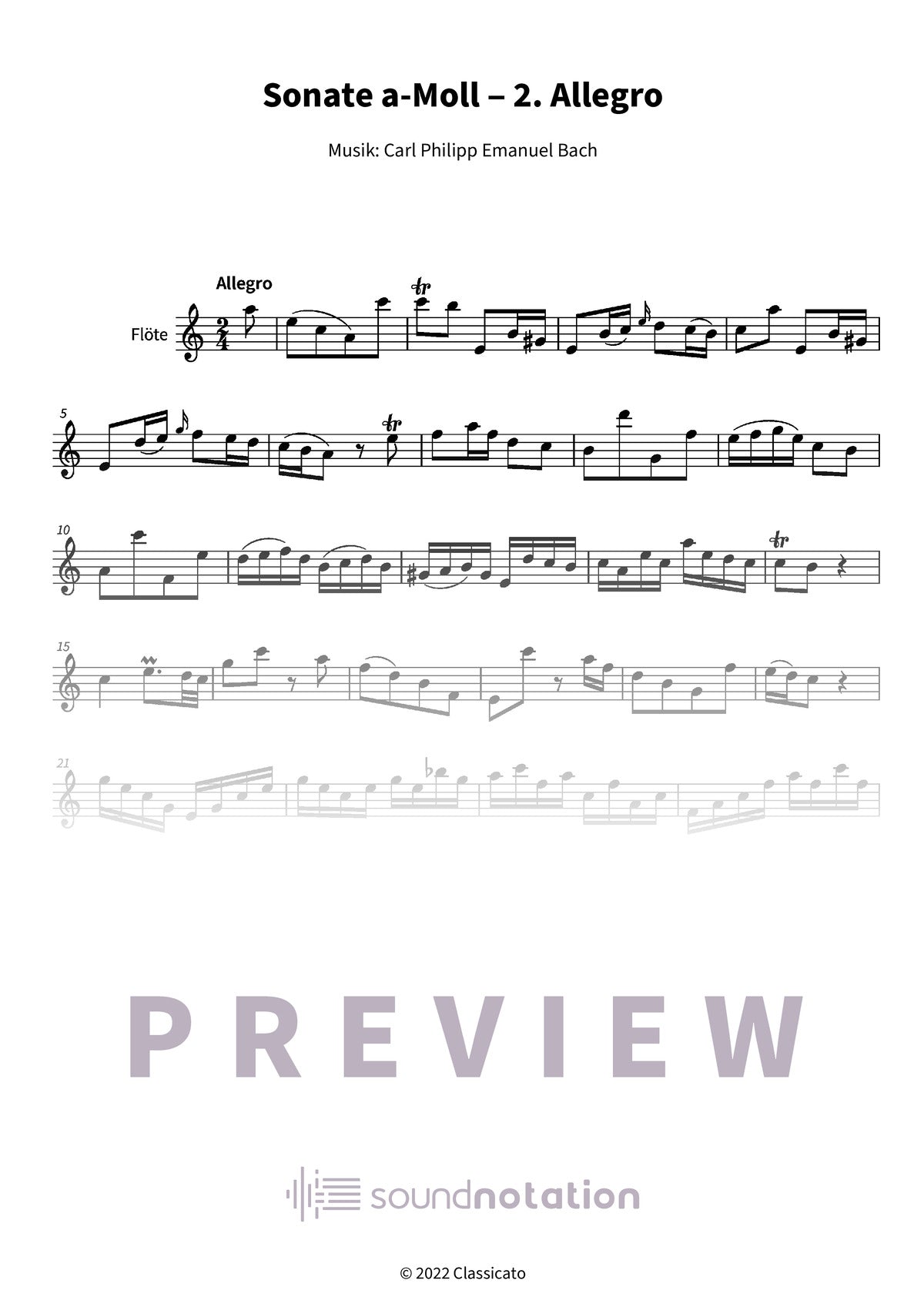 Sonate a-Moll ‒ 2. Allegro - Preview Page 1