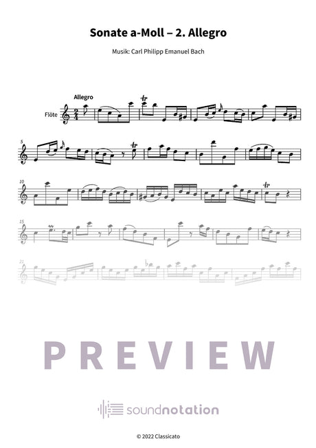 Sonate a-Moll ‒ 2. Allegro - Preview Page 1