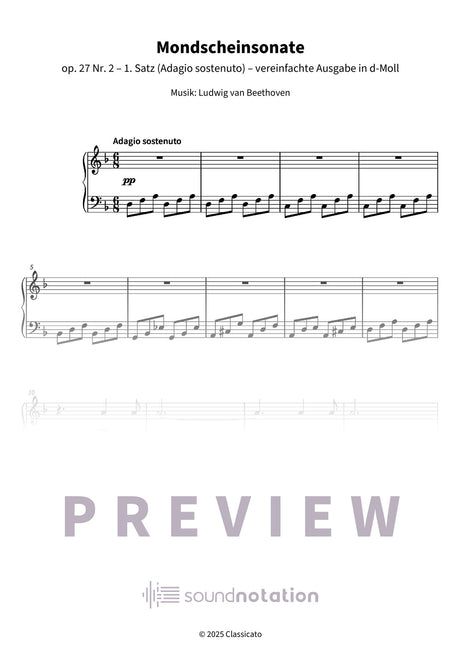 Mondscheinsonate - Preview Page 1