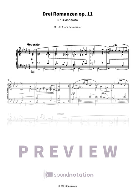 Drei Romanzen op. 11 - Preview Page 1