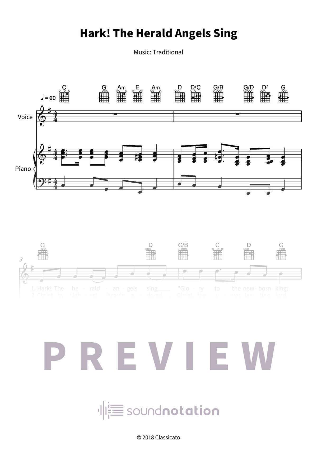 Hark! The Herald Angels Sing - Preview Page 1