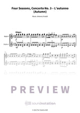 Four Seasons, Concerto No. 3 – L'autunno (Autumn) - Preview Page 1