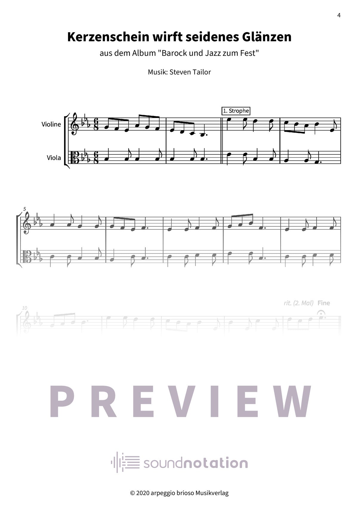 Kerzenschein wirft seidenes Glänzen - Preview Page 1