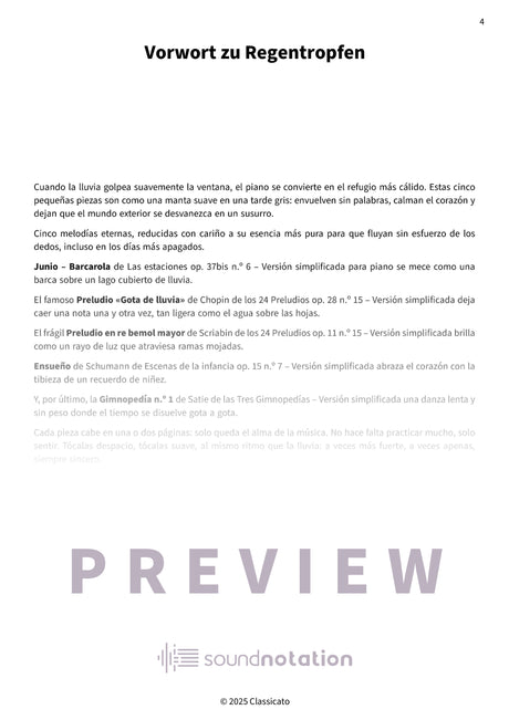 Gotas de lluvia en el piano - Preview Page 1