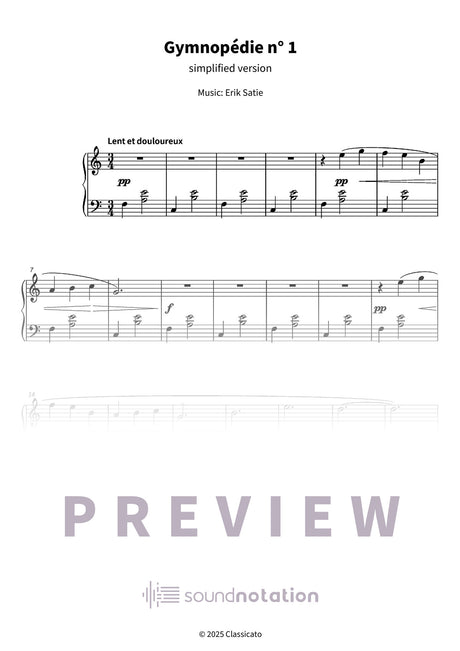 Gymnopédie No. 1 - Preview Page 1