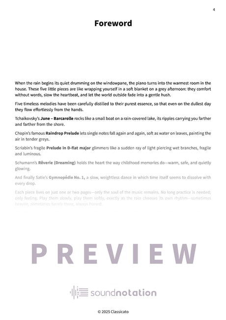 Raindrops at the Piano - Preview Page 1