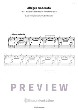Vier Lieder für das Pianoforte op. 8 - Preview Page 1