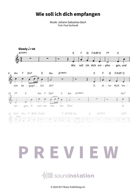 Wie soll ich dich empfangen - Preview Page 1
