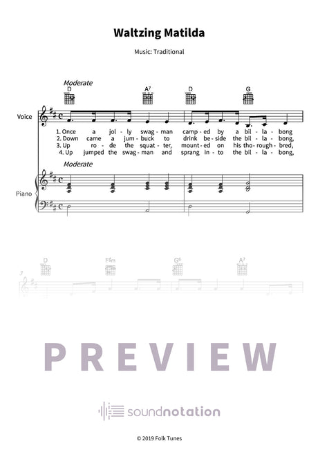 Waltzing Matilda - Preview Page 1