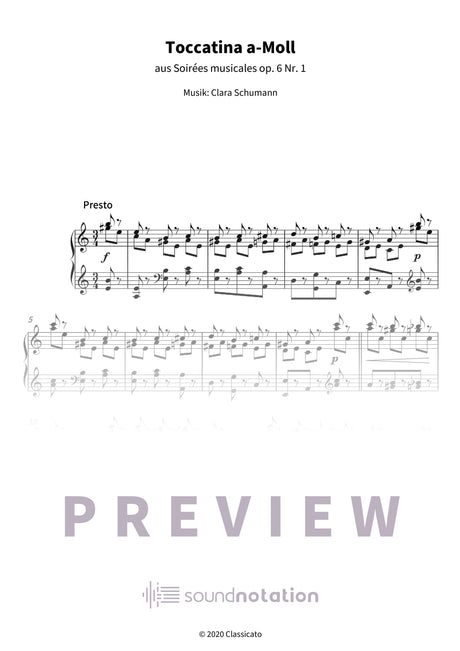 Toccatina a-Moll - Preview Page 1