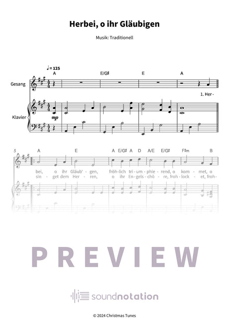 Herbei, o ihr Gläubigen - Preview Page 1