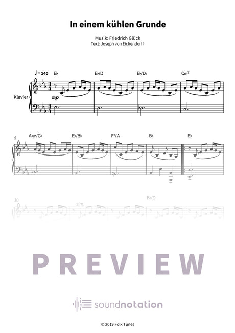 In einem kühlen Grunde - Preview Page 1