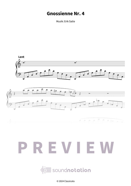 Gnossienne Nr. 4 - Preview Page 1