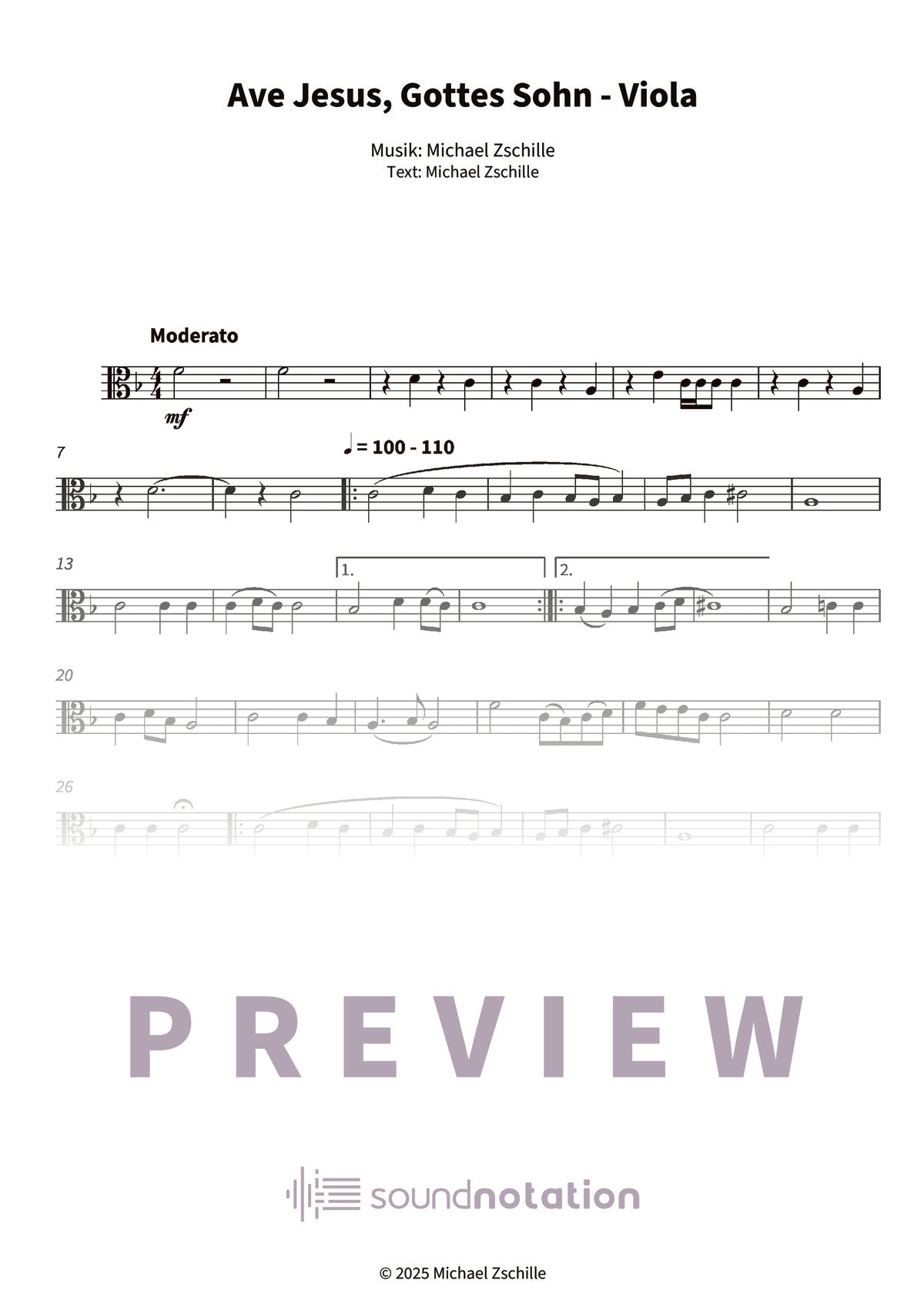 Ave Jesus, Gottes Sohn - Preview Page 1