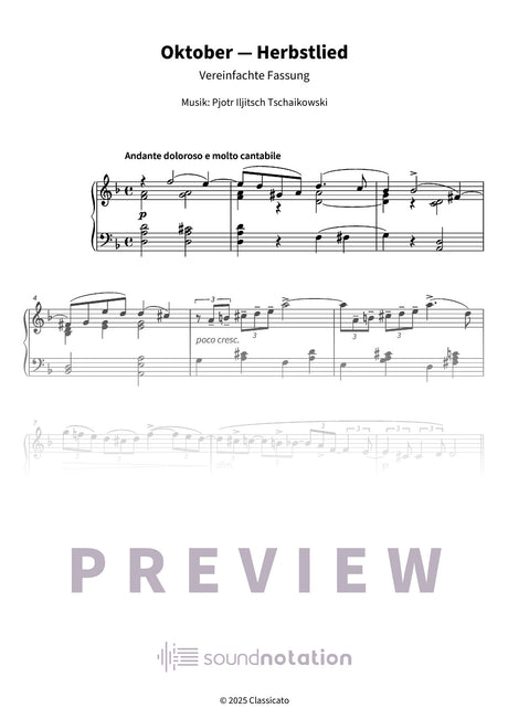 Oktober — Herbstlied - Preview Page 1