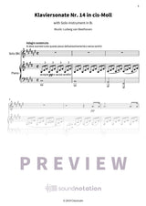 Klaviersonate Nr. 14 in cis-Moll - Preview Page 1