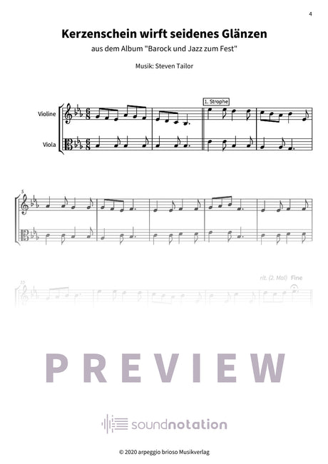 Kerzenschein wirft seidenes Glänzen - Preview Page 1