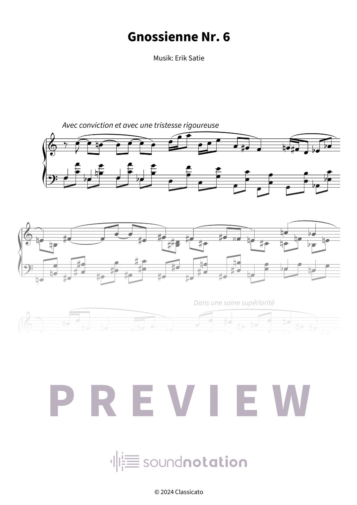 Gnossienne Nr. 6 - Preview Page 1