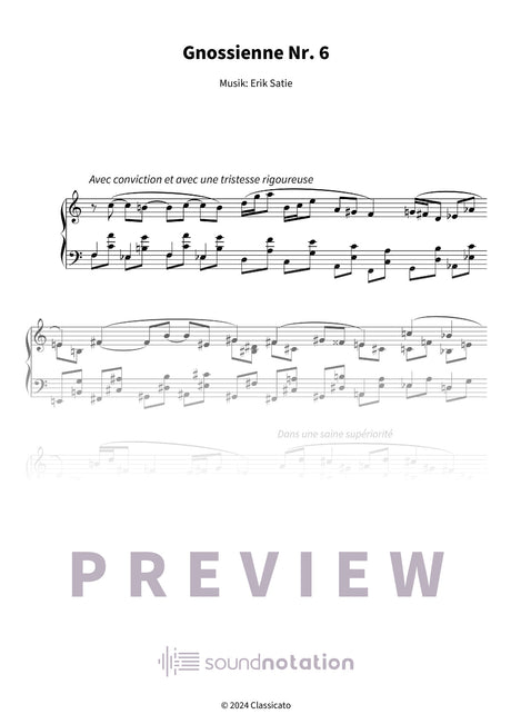Gnossienne Nr. 6 - Preview Page 1