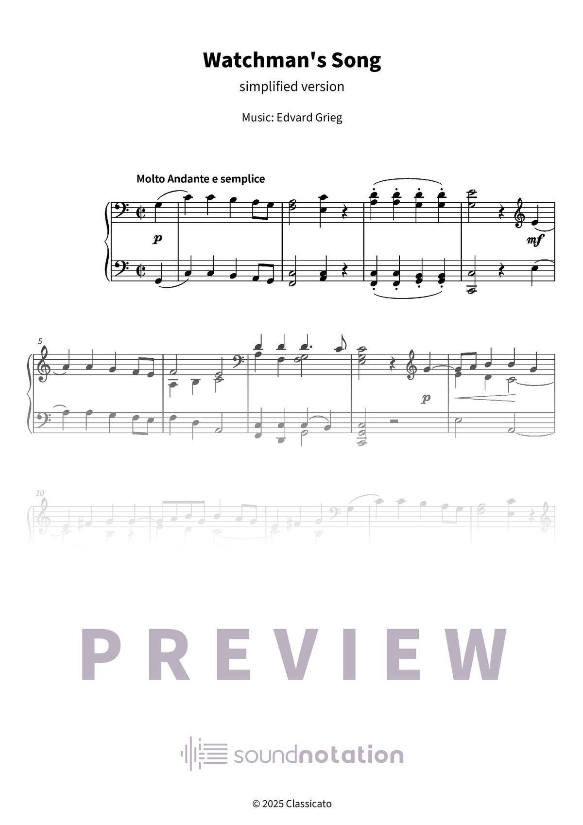 Watchman's Song - Preview Page 1