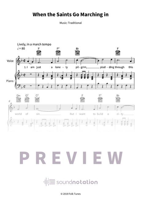 When the Saints Go Marching in - Preview Page 1