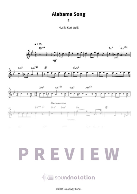 Alabama Song - Preview Page 1