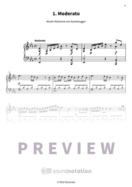 Sonate in Es-Dur - Preview Page 1