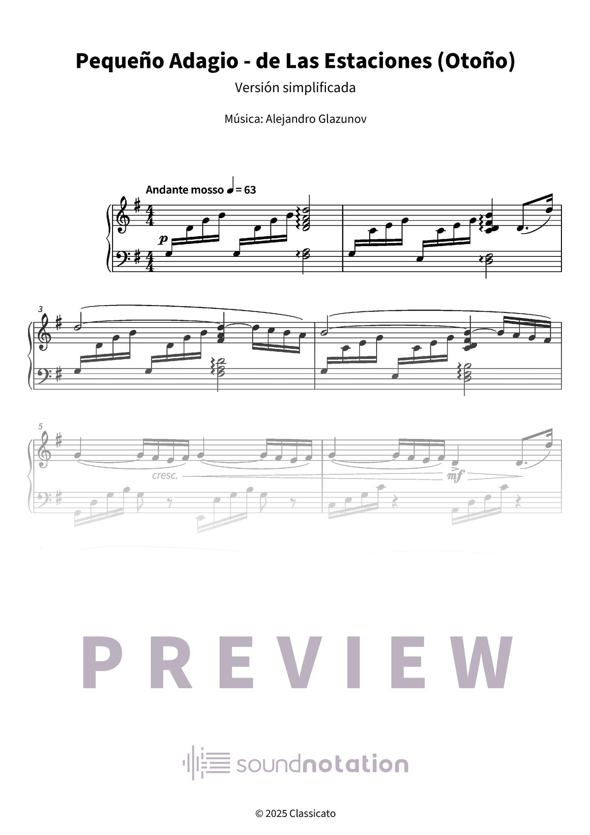 Pequeño Adagio - Preview Page 1