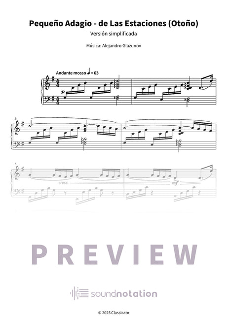 Pequeño Adagio - Preview Page 1