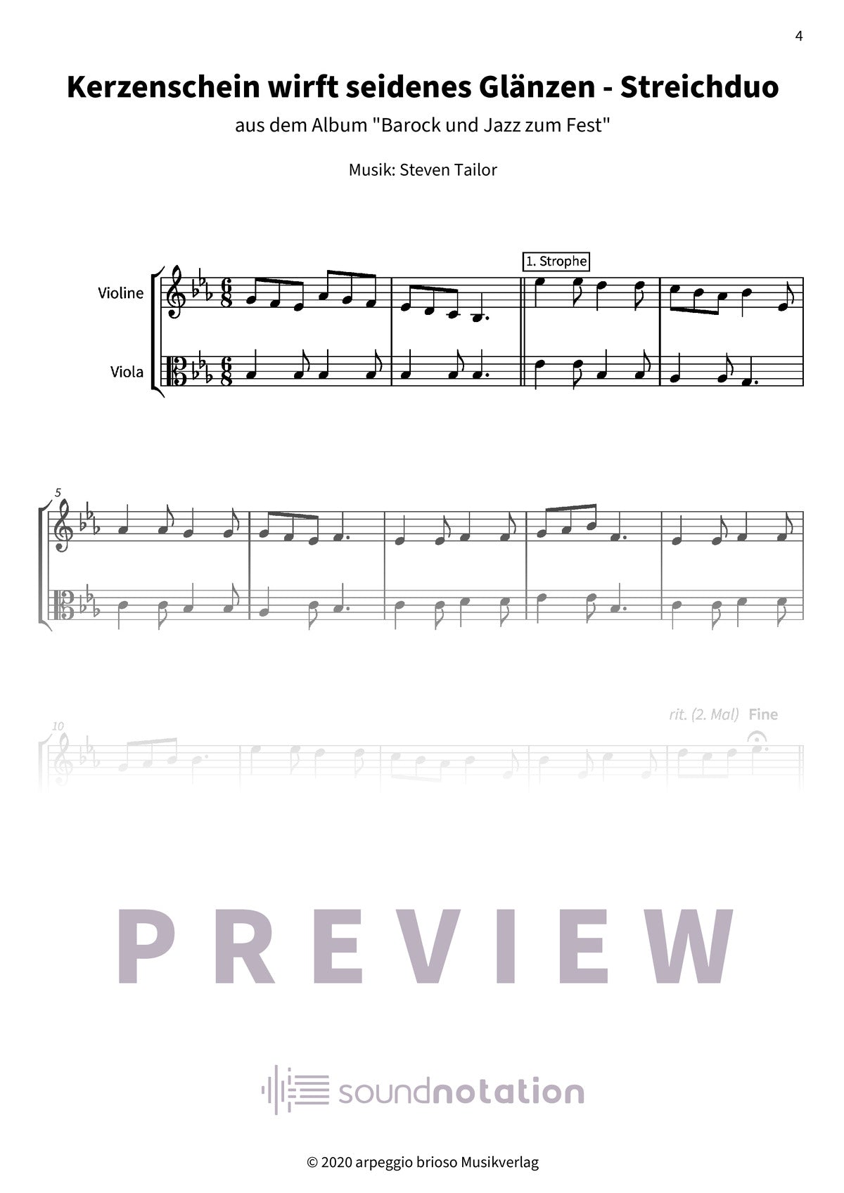 Kerzenschein wirft seidenes Glänzen - Preview Page 1