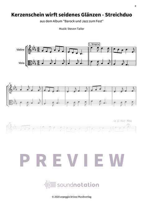 Kerzenschein wirft seidenes Glänzen - Preview Page 1