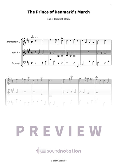 The Prince of Denmark's March - Preview Page 1
