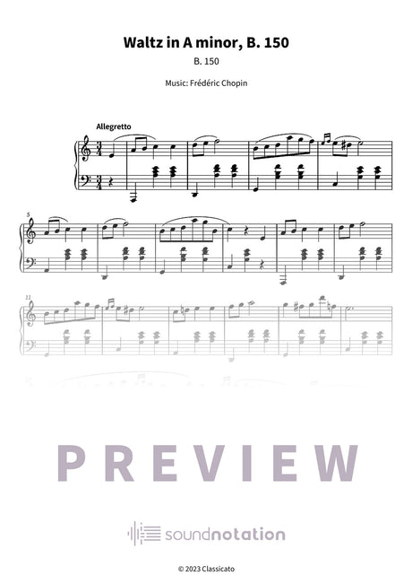 Waltz in A minor - Preview Page 1