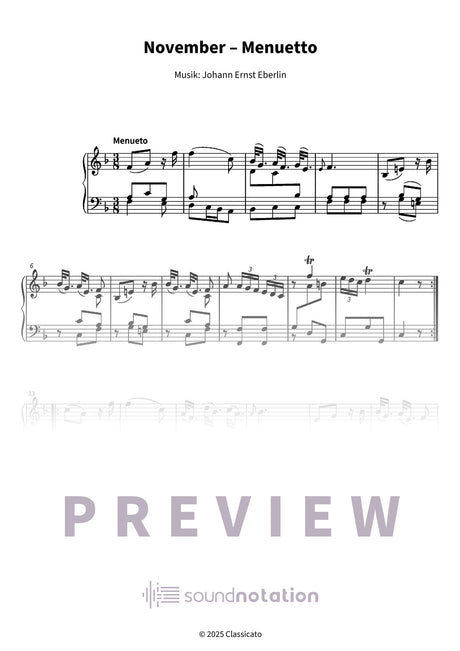 November – Menuetto - Preview Page 1