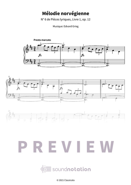 Mélodie norvégienne - Preview Page 1