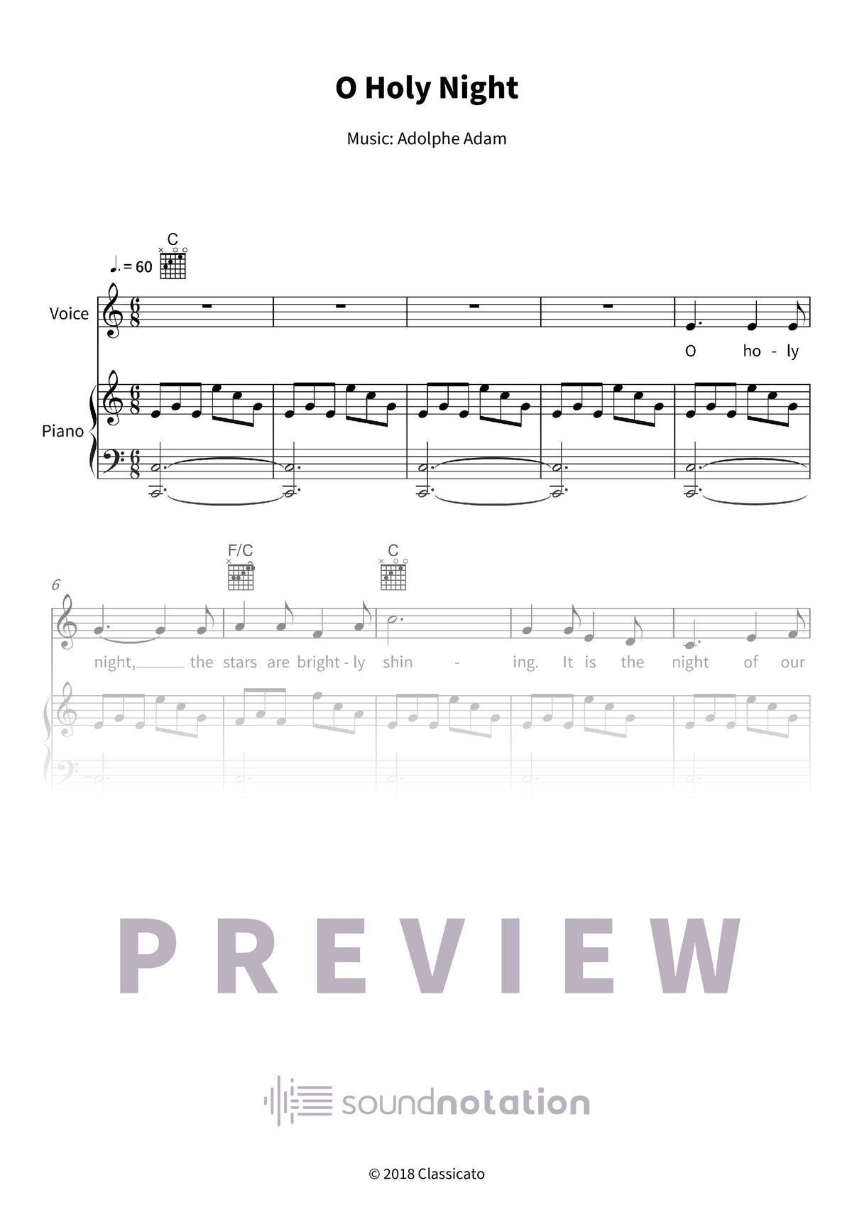 O Holy Night - Preview Page 1
